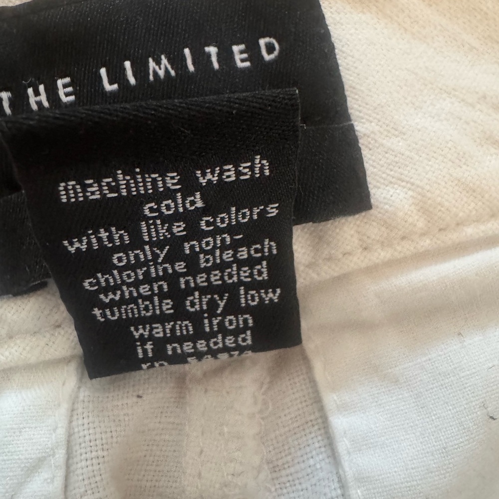 The Limited White Wide-Leg Linen Pants with Patch Pockets - Picture 4 of 8